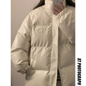 1中性鳄鱼纹钢印字母图设计大码潮流休闲棉衣男MY77722P128控168图片