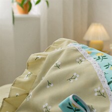 2021新款韩版磨毛四件套金果果-天空蓝，床品套件磨毛活性，昊翔家纺