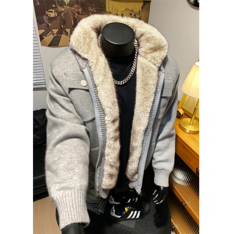 高品质现货主推款加厚加毛座山雕毛衣外套W8809-加毛,男装针织衫/毛衣,星座1212