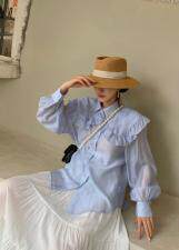 韩版时尚衬衫，女装衬衫，H101