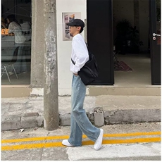 美式高街潮牌复古牛仔裤垂感阔腿裤百搭水洗微喇裤潮LT16833-p43，男装牛仔裤，星座1008