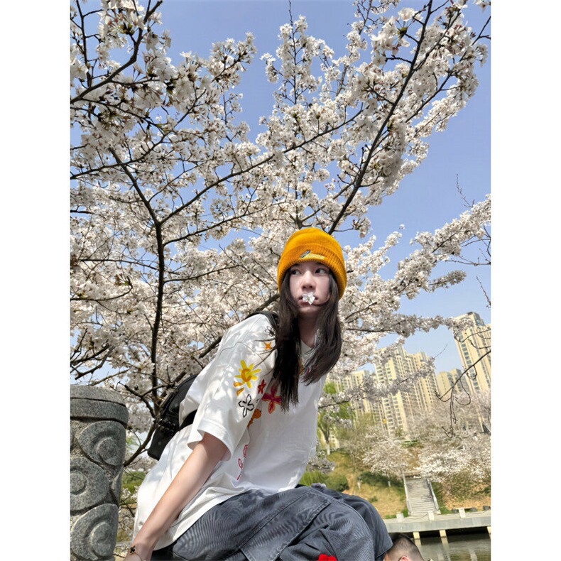 【有货】BK888HH-特P27 卡通涂鸦印花重磅短袖T恤男女款图片
