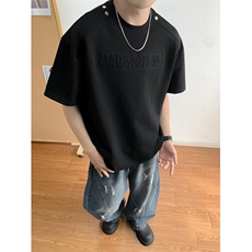 美式复古潮牌短袖t恤男夏季新款重磅宽松圆领半袖体恤T0227-P40，男装T恤，星座308B-1