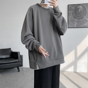 8XL-M假两件卫衣加肥加大码重磅拼接外套圆领套头WY5103P55加绒65图片