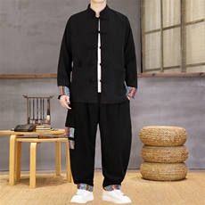 男士外套灯芯绒夹克套装盘扣立领风XZ1512-2502套装-P130，男装夹克，星座1512
