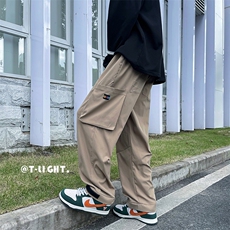秋冬新款青少年男宽松束脚机能风潮流口袋工装裤AW023P45限68，男装休闲裤，电商A089-1