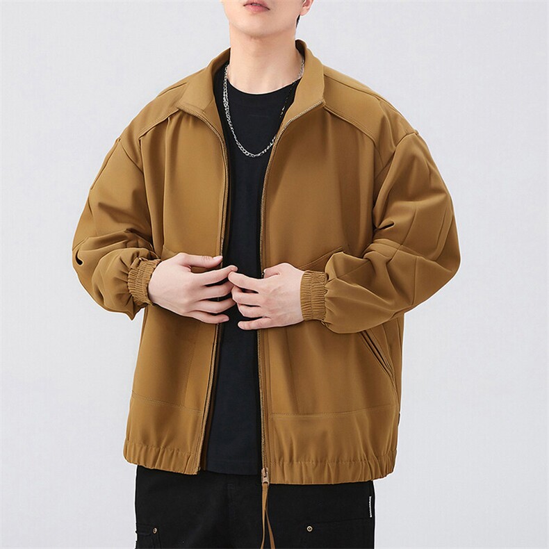 户外夹克男立领纯色上衣冲锋衣外套A157B-JK7822-P60,男装夹克,电商A157B