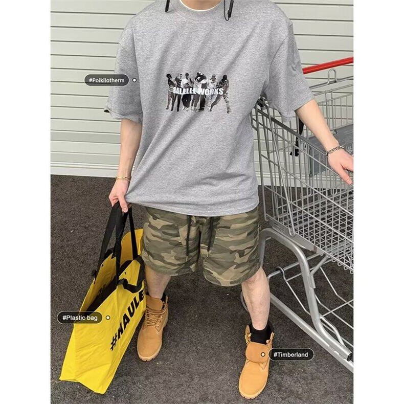 迷彩工装短裤男夏季运动裤子宽松五分中裤男短裤网图DK2240-p38,男装牛仔裤,星座302B