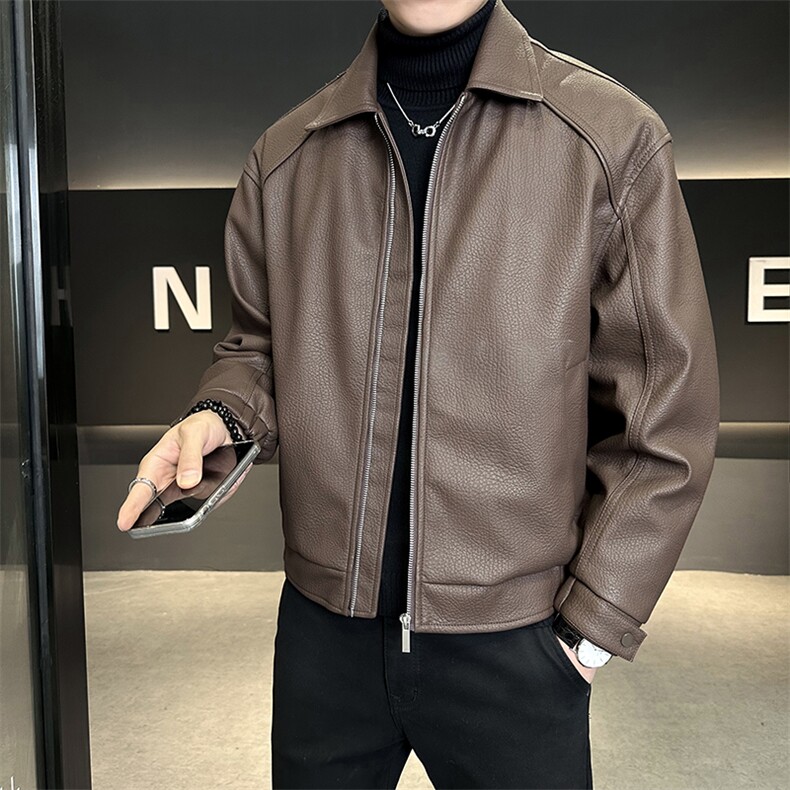 M-3XL0024-P275标90白鸭绒小翻领皮羽绒服男,男装羽绒服,电商B321-1