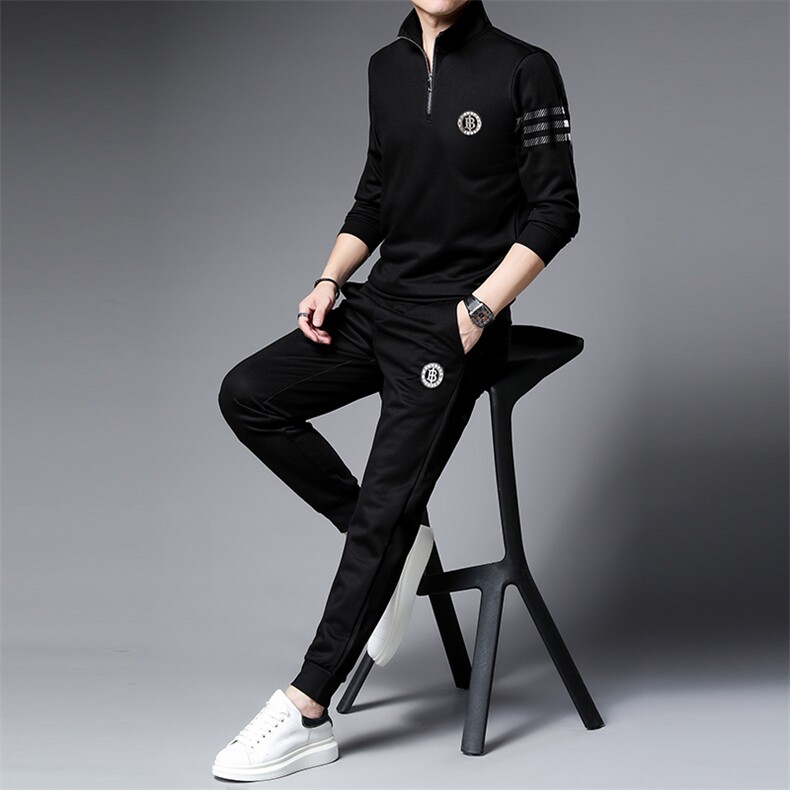 S9853-2钱塘2020-2中青年男士春秋新款时尚休闲长袖卫衣P137,男装休闲套装,钱塘207-2