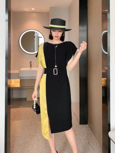 现货，拼色连衣裙，女装连衣裙，斯瑞威