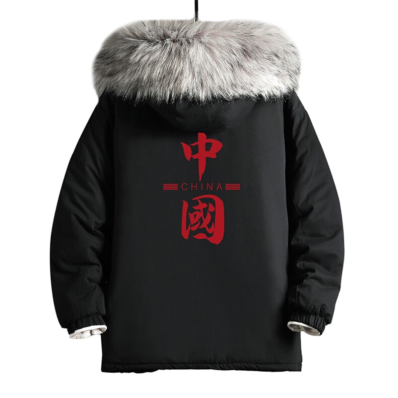 MM48198-P130冬季大毛领棉衣男士大码加厚棉袄男棉服网格,男装棉衣,电商A040A