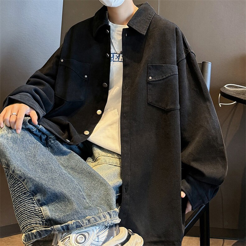 扎染渐变脏脏牛仔外套男秋季毛边潮牌衣服春秋款美式高街工装夹克,男装夹克,星座410-6（原星座1304-1）