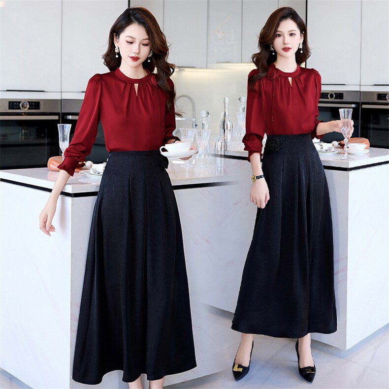 出席重要场合的穿搭高贵年轻喜婆婆婚宴装春季套装裙结婚妈妈礼服，女装套装/套裙，火爆靓佳人