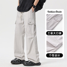百搭工装裤男春夏天新款休闲裤直筒宽松cleanfit长裤子Z2521-P40，男装工装外套，星座509
