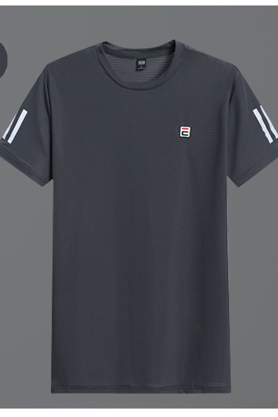 男大码运动短袖T恤弹力网眼透气5032-1_T83(L-X4LP405XL-9XLP45,男装T恤,星座1516-1