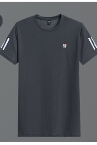 男大码运动短袖T恤弹力网眼透气 5032-1_T83(L-X4LP40 5XL-9XLP45图片
