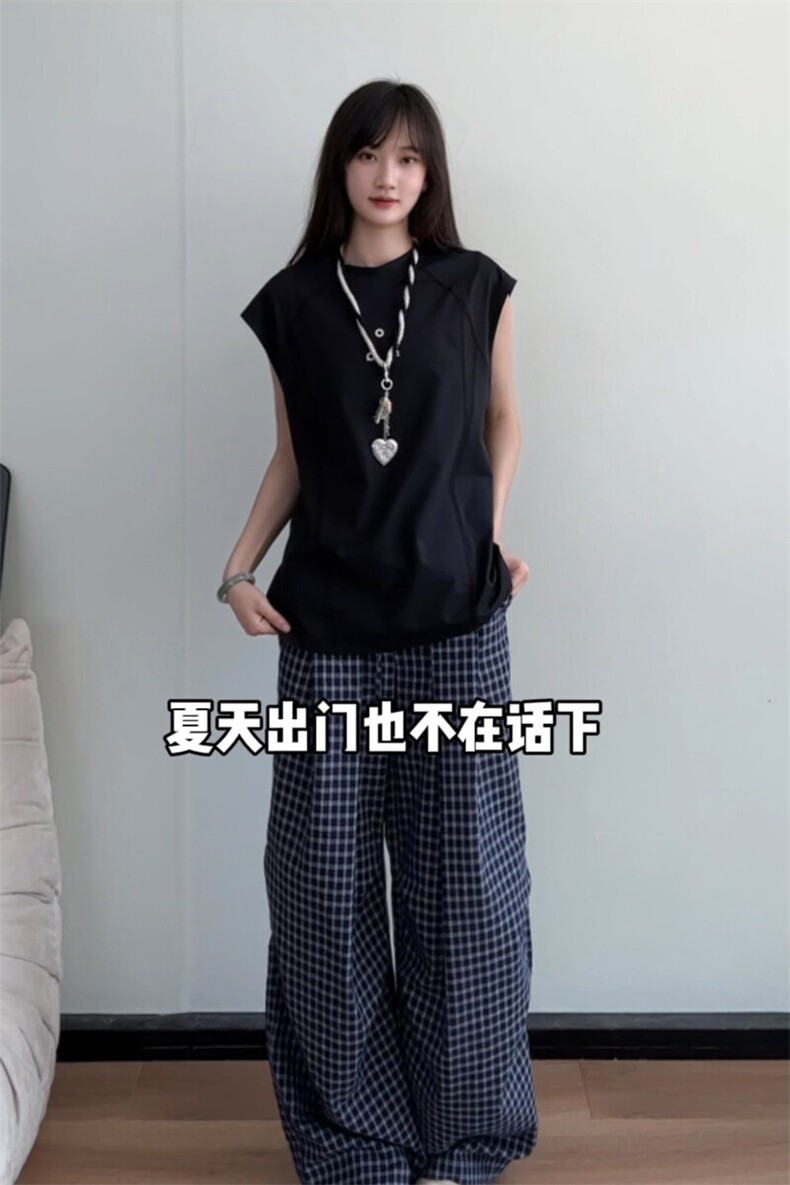 图冰皮轮廓形透气网孔无袖夏季男士印花潮流背心特P25,男装背心/马甲,电商C306-1