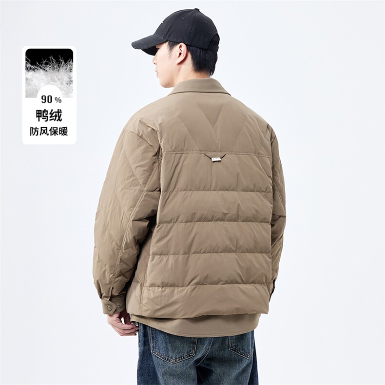 新标90绒2025男士新款大码薄款外套YR9816P155,女装短外套,星座218-2