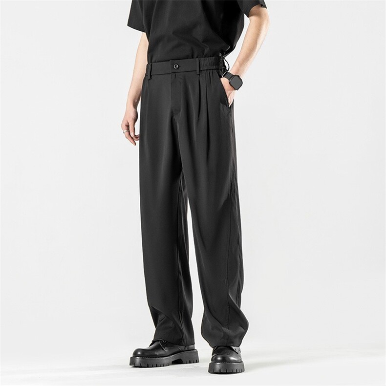 男士西裤宽松休闲垂感免烫直筒修身通勤裤高级感直筒裤LX233-p38，男装西裤，星座1008-1