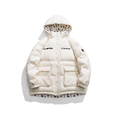 2024冬新款韩版双面穿棉服宽松时尚港风青少年棉袄外套MY2815P-80，男装棉衣，电商A128