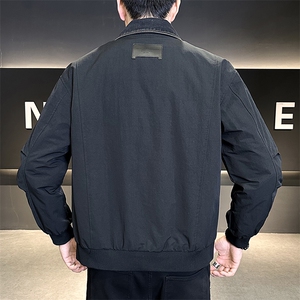 标50绒2025冬季跑量新款男士假两件老钱风翻领白鸭绒羽绒服夹克图片