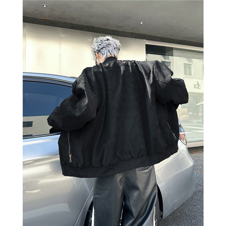 JK856-秋冬短款工装美式复古棒球服潮牌做旧夹克外套,男装夹克,星座1002-2