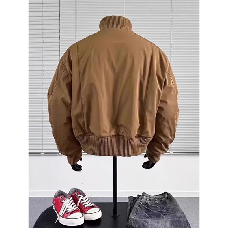 美式bomber飞行员夹克棉服男款冬季保暖高级感廓形外套L4288-p100,男装夹克,星座1008