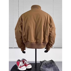 美式bomber飞行员夹克棉服男款冬季保暖高级感廓形外套L4288-p100图片
