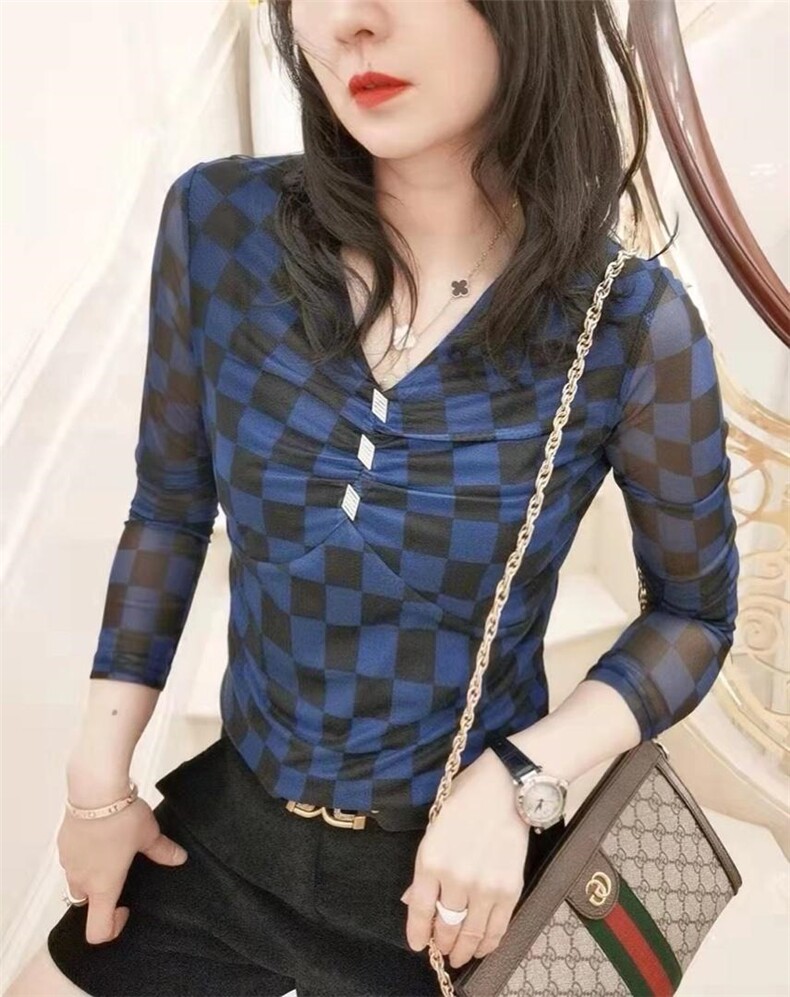 春装新款，南韩网印花打底衫，其它，赫琳娜