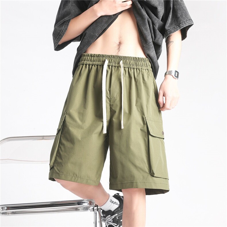 工装短裤男裤子2025新款潮夏季薄款美式男生休闲裤五分裤男女同款，男装牛仔裤，四季星座505