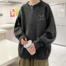 加厚加绒毛衣男大码毛线衣男针织衫男线衫M19306-P45加绒款-P65，男装针织衫/毛衣，电商A040
