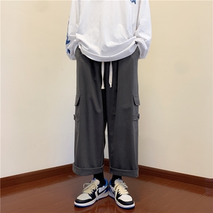 品质美式高街复古港风ins潮牌阔腿工装休闲裤 227-2*C539*P55控78图片