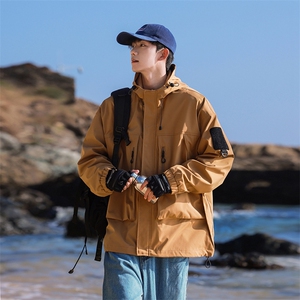 春季新款港风三防户外夹克男连帽冲锋衣外套DSA157B-JK127-P85图片