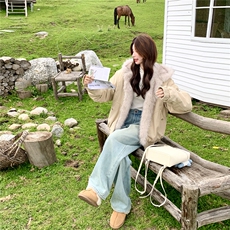 气质大毛领连帽派克服外套女冬季2025新款超好看流行爆款加厚棉服，女装棉衣/棉服，2C332