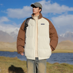 现货 抖音得物可供视频 三防加厚羽绒拼接棉衣外套面包棉服 86626图片