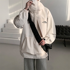 8XL-M特大码春季Cityboy宽松冲锋衣夹克男女上衣外套男JK1310P85，男装夹克，电商D206-1