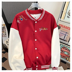 J9934-P70美式嘻哈高质量刺绣宽松潮牌棒球服夹克，男装夹克，星座617A-2