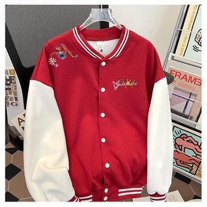 J9934-P70美式嘻哈高质量刺绣宽松潮牌棒球服夹克图片