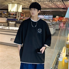 xZ116-T130-p30-M-5XL撞色男潮牌美式情t恤男夏季印花，男装T恤，星座116