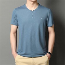 短袖t恤男圆领中年夏季爸爸装宽松半袖中老年人老头打底汗衫多色，男装T恤，电商B212（原钱塘6029）