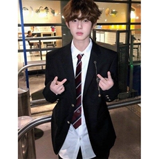 学院风dk制服红西服jk外套休闲痞帅毕业拍照校供西装班服XZ265，男装西服套装，星座1116A（原606A-3）