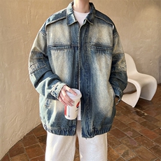 B225-W8578-P100-X128-拼色蓝牛仔-棉75.8%粘纤14.9%聚醋纤维9.3%，男装夹克，电商B225
