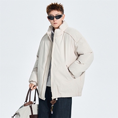 现货冬季美式休闲加厚雪山外套夹克立领纯色三防户外工装棉服，男装夹克，电商A486