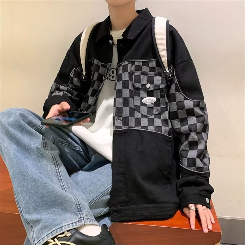 男秋季外套潮牌街头夹克W025P65图片
