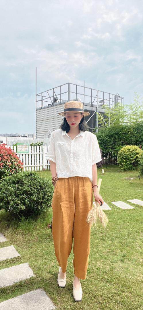 纯苎连衣裙小衫裤子裙子衬衣 时尚风 风淑女风休闲风，女装连衣裙，川哲