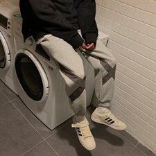 港风加绒加厚卫裤男宽松束脚大码运动裤子QT5070，男装休闲裤，星座810(原QT5070)