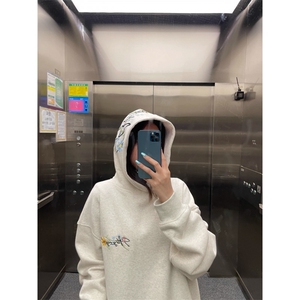 5300-P55原版做工/刺绣/后包新款花卉连帽卫衣图片