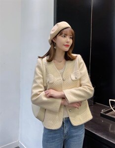 现货供应：初冬装圈圈绒小香风休闲外套M一XXL图片
