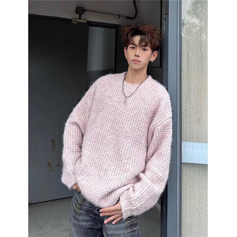 ins时尚日系百搭新款潮流慵懒长袖毛衣原宿文艺气质流行简约，男装针织衫/毛衣，星座516A